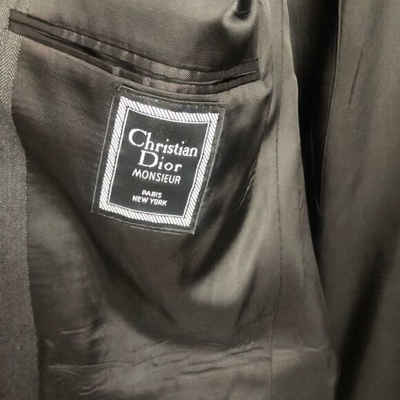 CHRISTIAN DIOR Designer Luxury vintage Gray Sports Coat Blazer - Picture 4 of 7